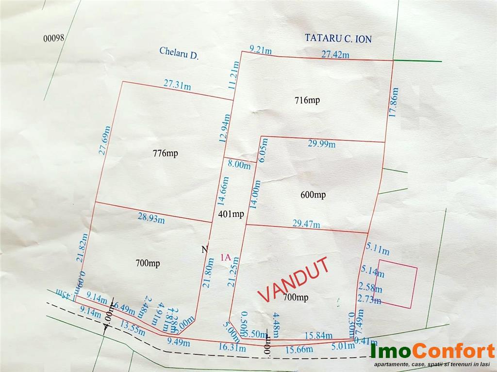 600 mp in Proselnici, intravilan cu toate utilitatile - Miroslava