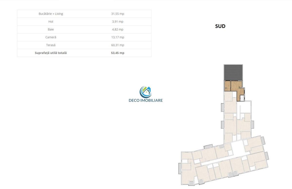 Apartament 2 camere finalizat cu terasa de 60 mp, zona VIVO - foto 3