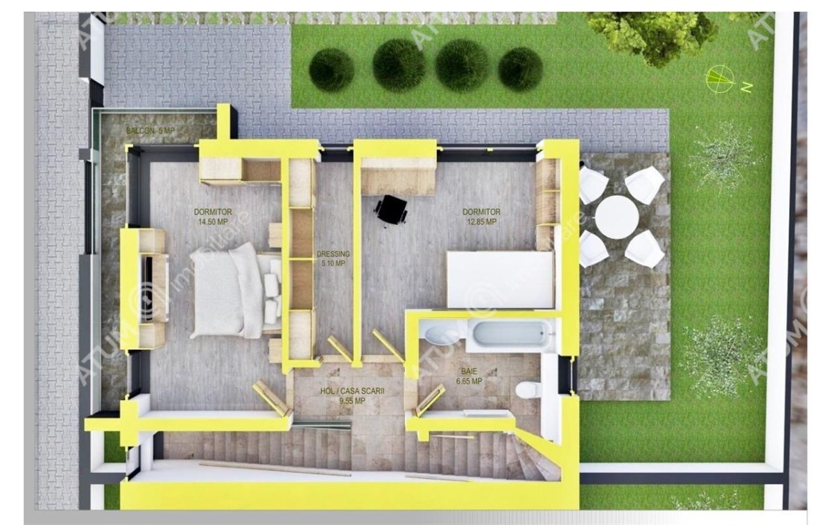 Casa intabulata cu 4 camere 3 bai si teren de 214 mp zona Triajului - foto 7