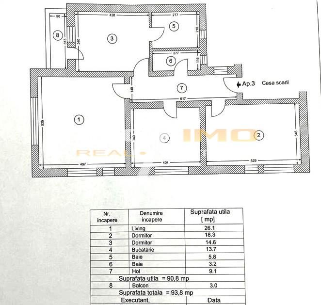 Apartament 3 camere intr o vila P+2E cu cate un apartament pe etaj - foto 2