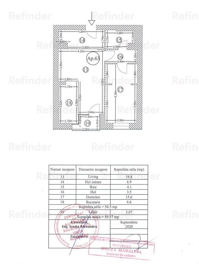 vanzare apartament lux 2 camere | Barbu Vacarescu | 60mp utili | etaj 7 | mobilat, utilat, loc parcare subteran | - foto 11