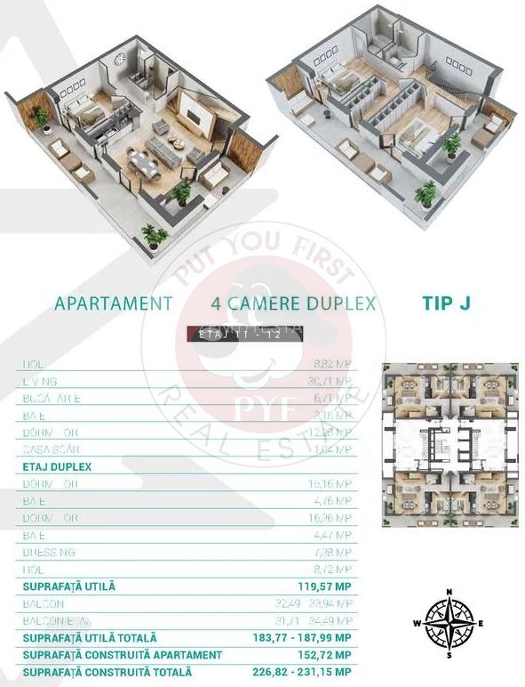 Prosper Mall |  4 camere | Duplex | 200mp | B11950 - foto 3