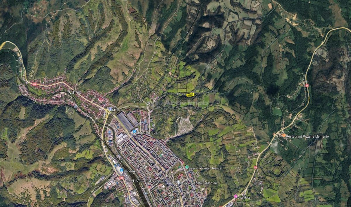 Resita, Teren Drept Intravilan, Langa Prau si Drum, Parcelabil, 4500 Mp., 15 Euro/Mp., Renk - foto 2