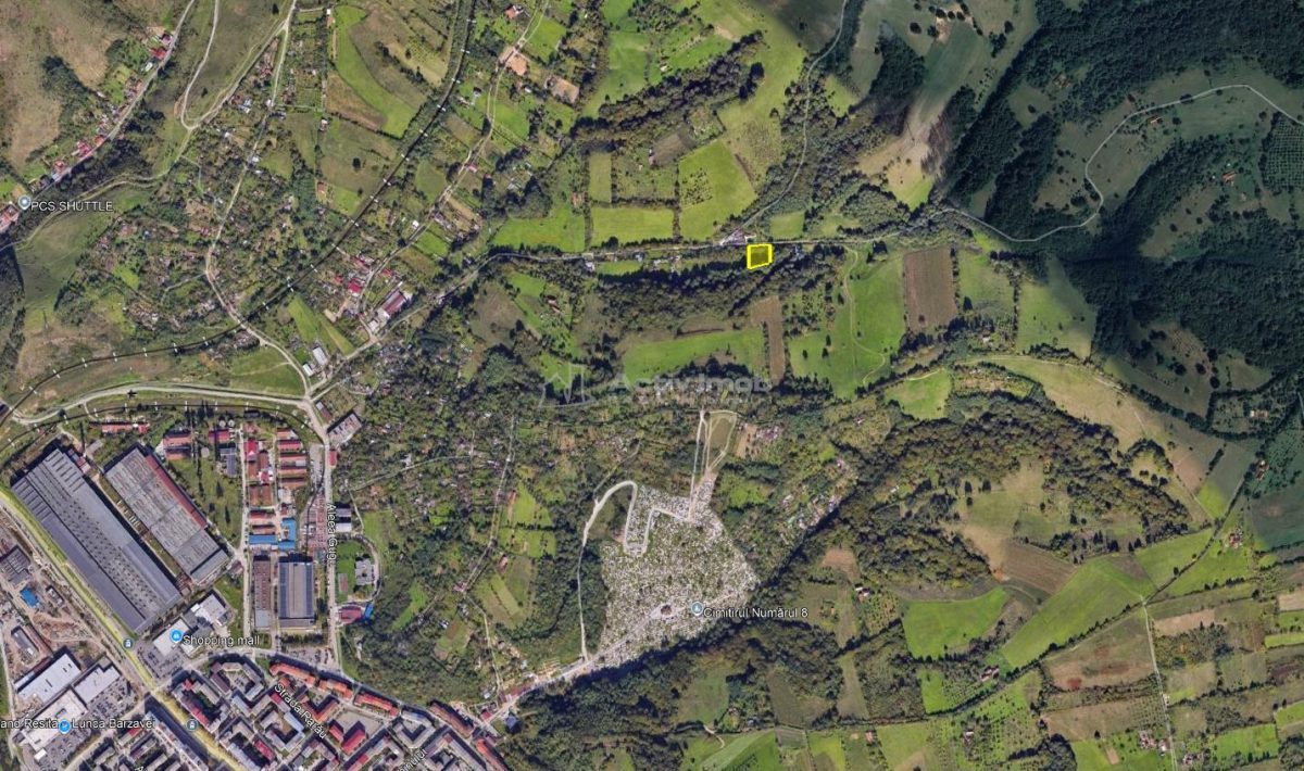 Resita, Teren Drept Intravilan, Langa Prau si Drum, 1308 Mp., 15 Euro/Mp., Renk - foto 2