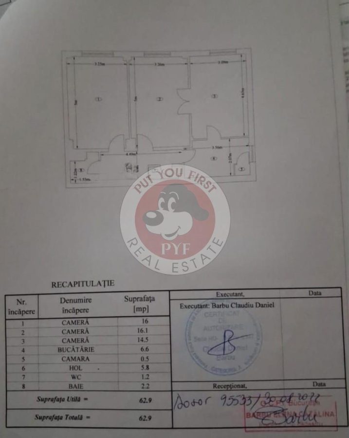Metrou Piata Romana | 3 camere | 63mp | Semidecomandat | RS I | B12294 - foto 5