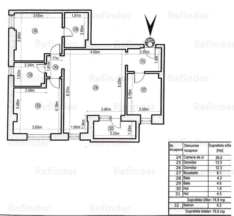 vanzare apartament 3 camere | Calea Calarasilor - Piata Muncii | bloc 2021 | etaj 1 | 80mp utili | mobilat si utilat lux nou | - foto 15