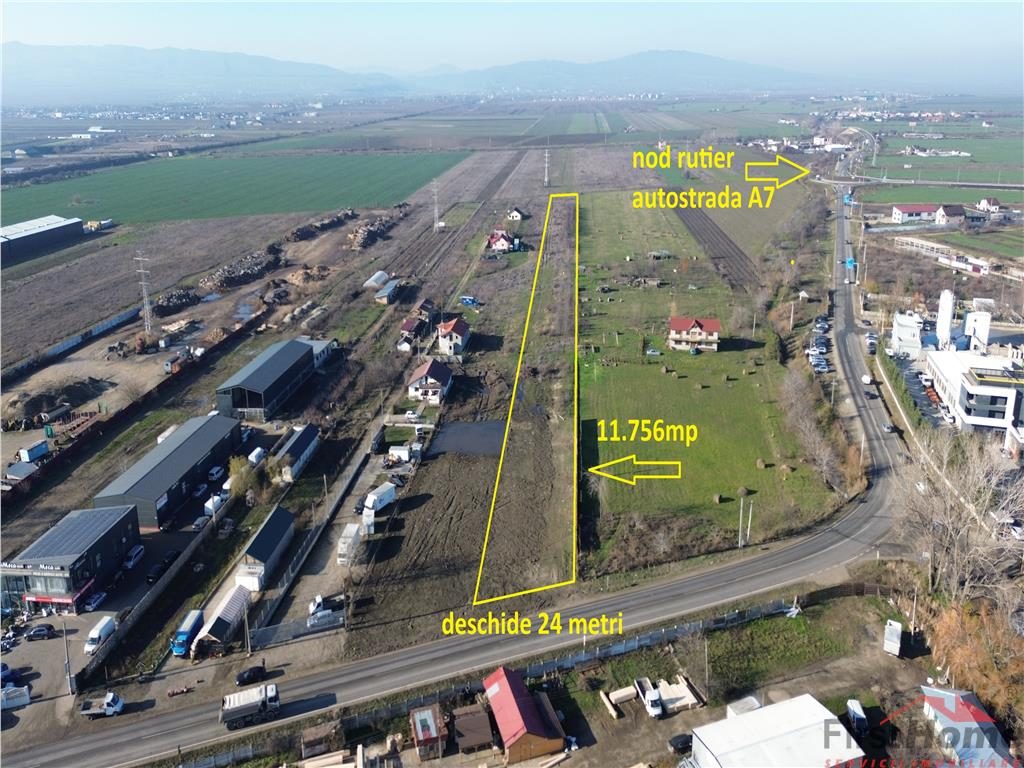 Teren de vanzare 11.756 mp in zona de Vest a Focsaniului - 