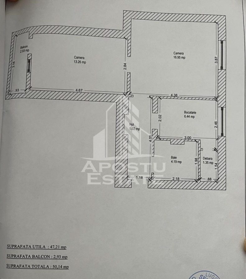Apartament 2 camere semidecomandat, etajul 2, zona Dambovita - foto 11