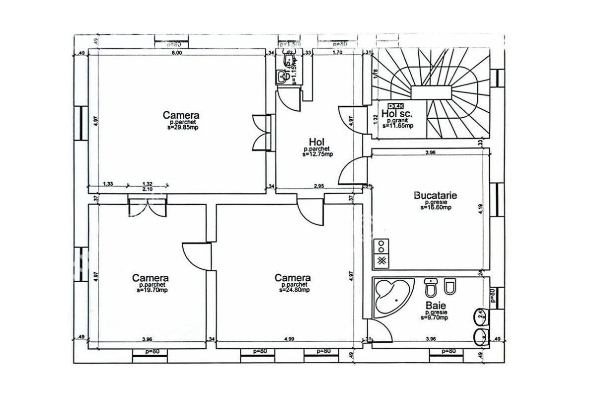 Spatiu de birouri complet renovat cu 3 camere si 2 bai zona centrala - foto 5