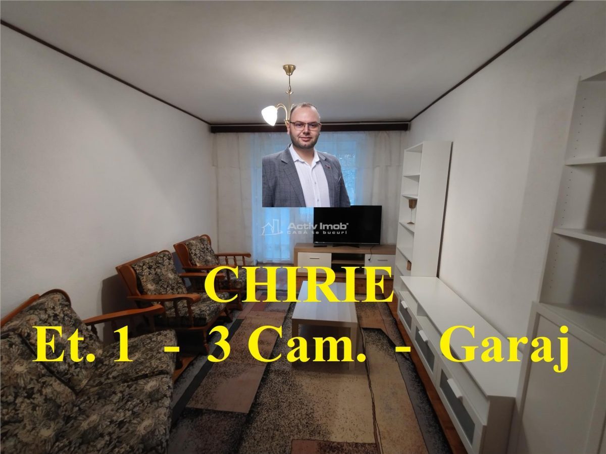 Oravita, Chirie, 3 Cam, Et. 1, Garaj Inclus, Zona Garii - 