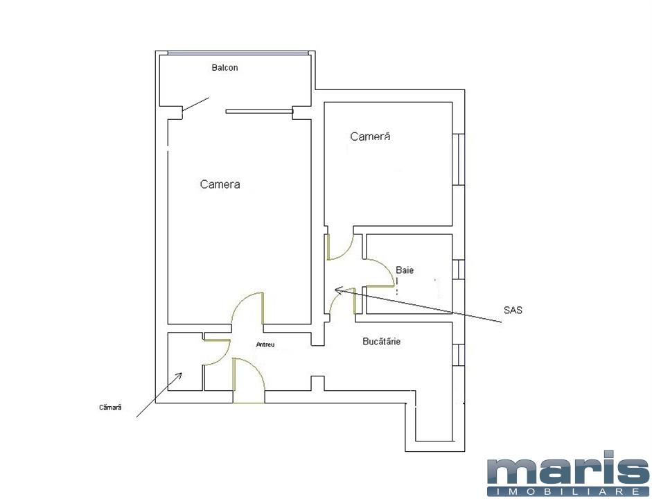 Semicentral etaj 3 apartament 2 camere stare foarte buna. - foto 10