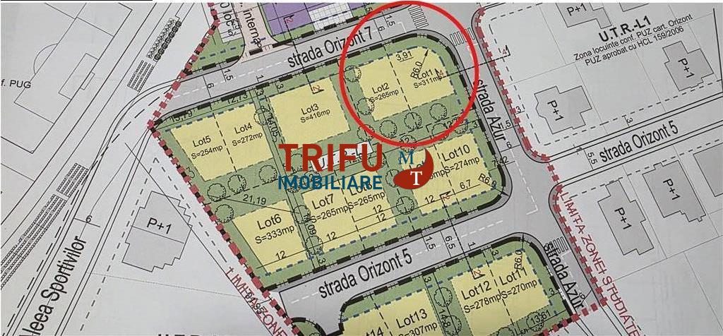 Teren de vânzare â€“ 576 mp ideal pentru duplex, cartier Rezidențial Orizont - 