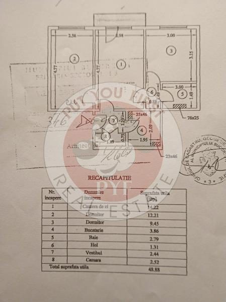 Piata Salajan | Apartament 3 camere | semidecomandat | 49mp | B12953 - foto 5