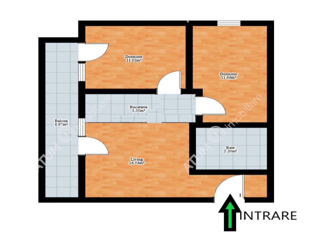 Apartament cu 3 camere balcon loc parcare zona Magnolia din Sibiu - foto 6