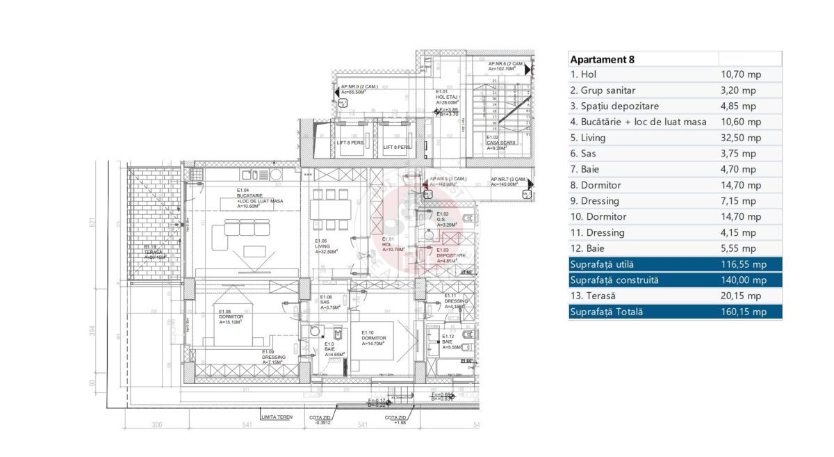Parc Verdi | 3 camere | lux | 160mp | Constructie noua | B12982 - foto 6