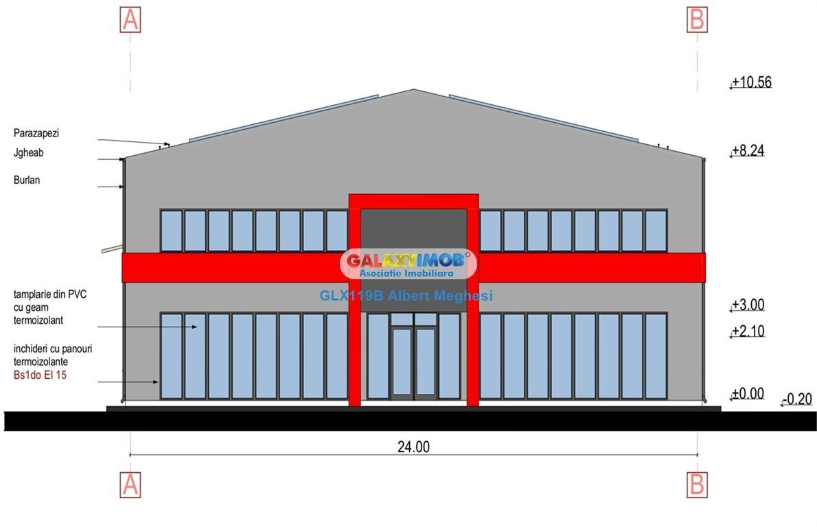 Vanzare Hala 600 mp deschidere DN3 centura A0 - 