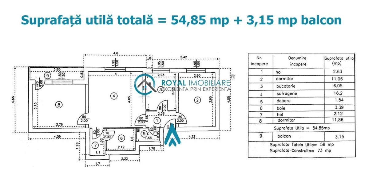 Royal Imobiliare - Vanzare apartament 3 camere zona Nord - foto 14