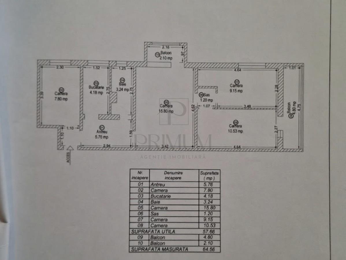 SPITALUL JUDETEAN - 4 CAM - ETJ.3 - 2BALCOANE - CENTRALA - ZONA EXCELENTA - foto 10