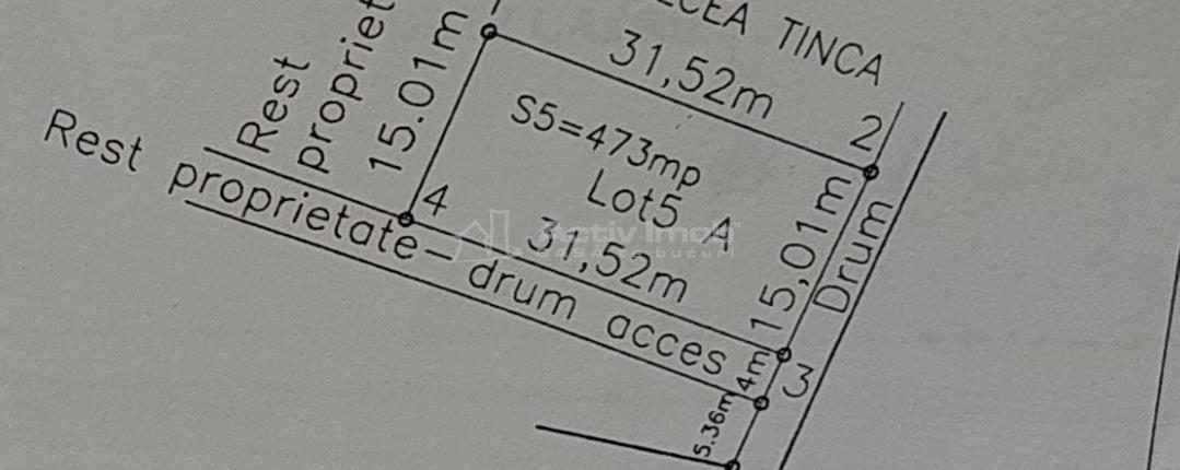 teren intravilan, 473 mp, deschidere 15 metri, Potoceni - 
