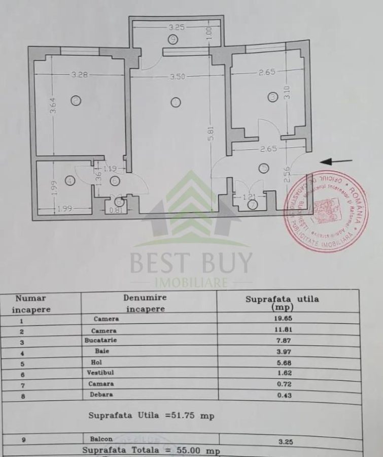 SEBASTIAN JUMBO, 55 MP SEMIDECOMANDAT ETAJ 7/8 BLOC 1986 REABILITAT - foto 15