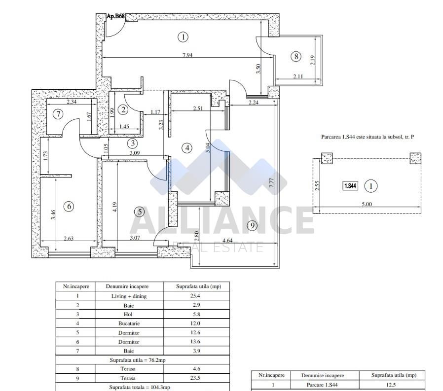 Apartament cu 3 camere, nemobilat, terasa spatioasa, Silk District - foto 18