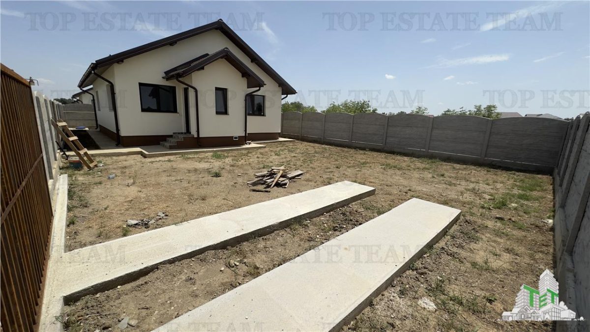 Casa individuala 3 camere pe parter, cu toate utilitatile si 300 mp de teren in Clinceni,, posibilitate rate la dezvoltator pentru 10 ani - 