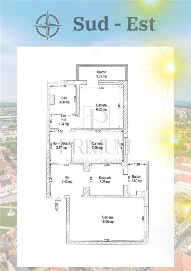 LIPOVEI | 3 CAM | ET.2 | DECOMANDAT | 2 BALCOANE | RENOVAT | CENTRALA | BOXA - foto 8