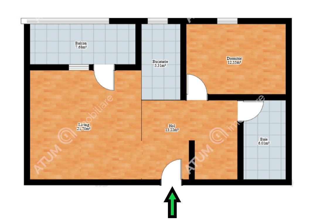 Apartament 2 camere decomandate balcon loc parcare in Tursnior Sibiu - foto 6