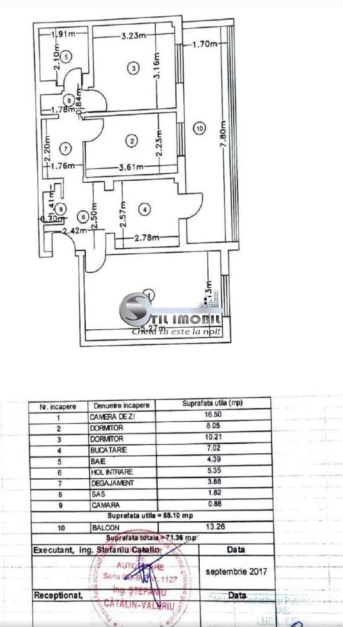 Apartament 3 camere decomandat, 71,36 mp utili, Copou â€“ Petru Poni - foto 10