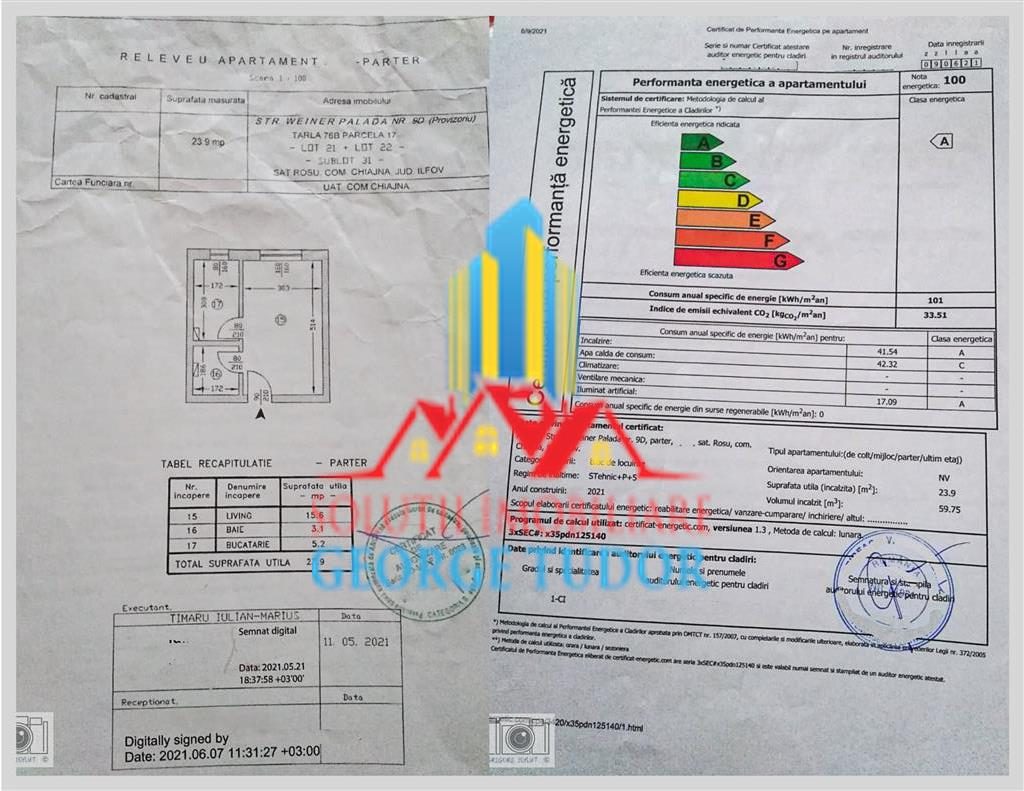 Garsoniera decomandata,Str. Weiner Palada,Nr 9D, Chiajna - foto 2