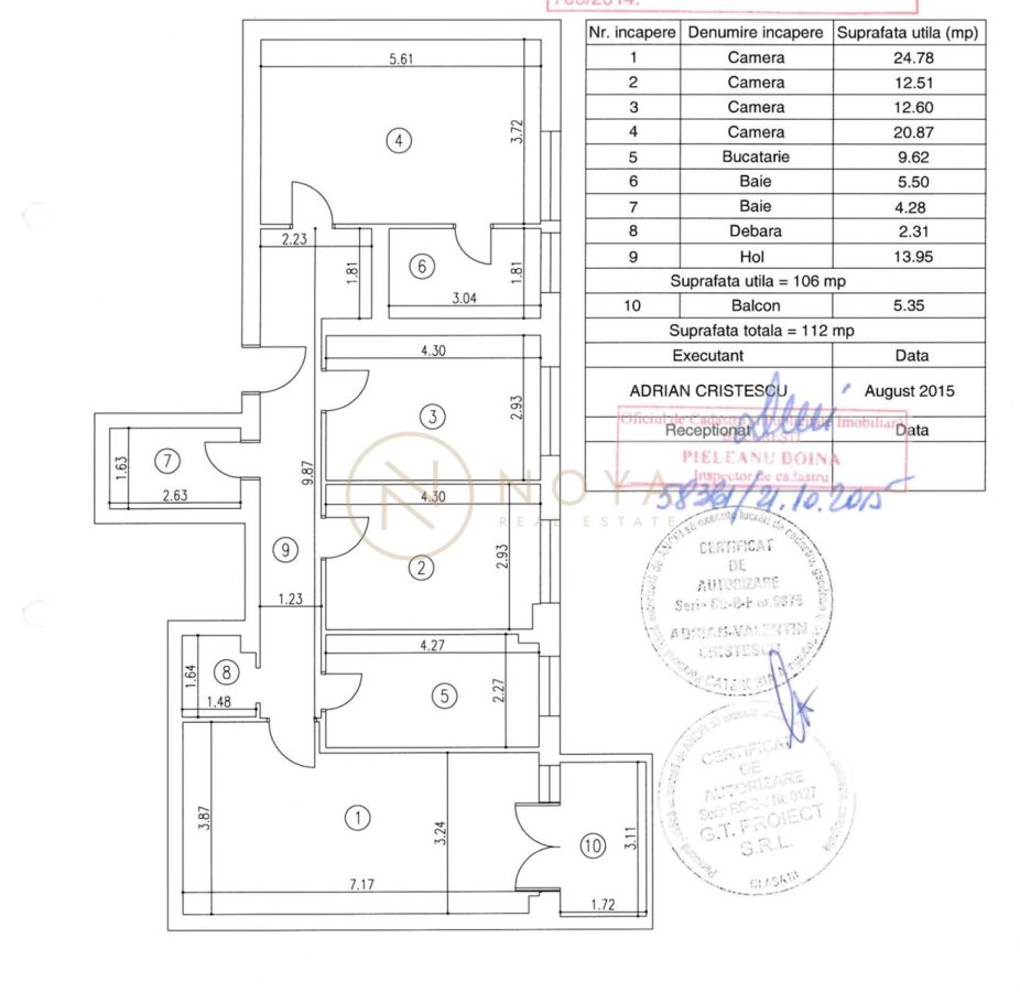 Apartament 3/4 camere Laguna Residence Aviatiei 107mpu - foto 18
