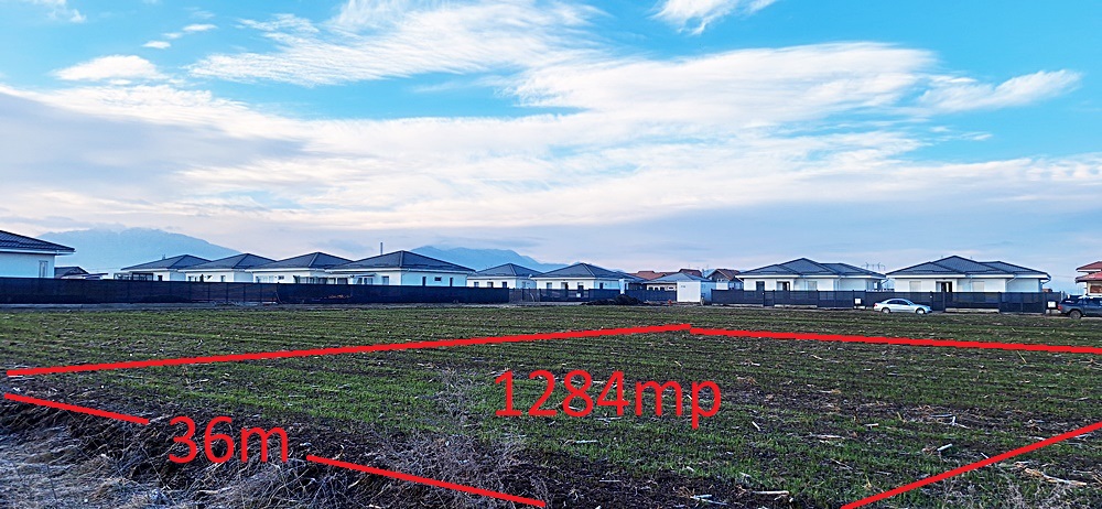 Teren pentru casa generos 1284mp,  parcelabil, Brasov spre Harman, 80 euro/mp - Harman