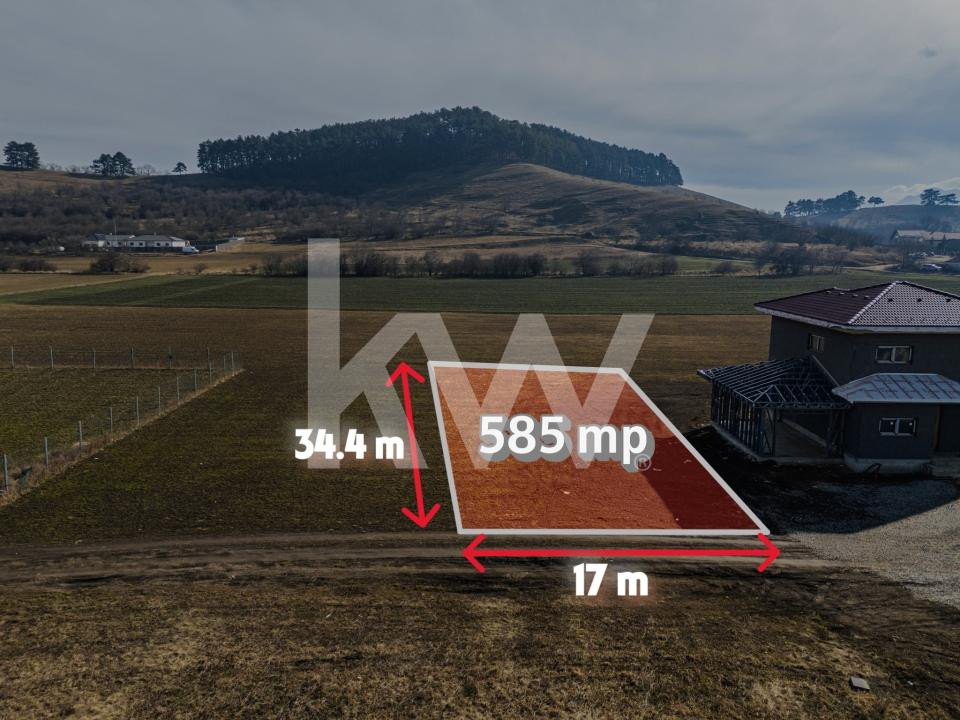 Teren intravilan 585mp Sânpetru, panoramă Lempes si padure, Comision 0% - foto 3