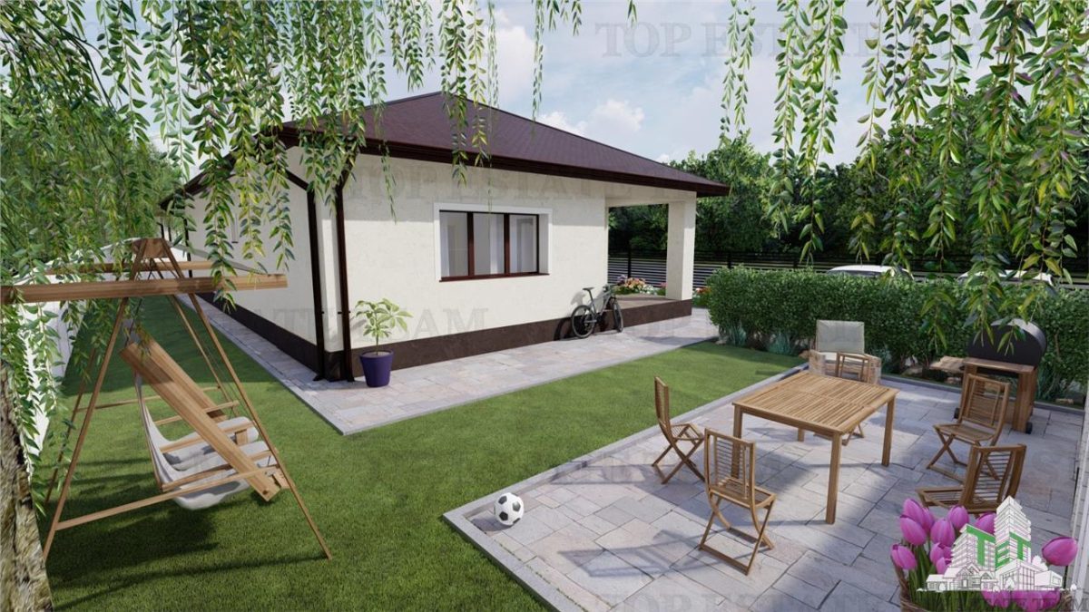 Casa parter 4 camere incalzire in pardoseala in Domnesti - 