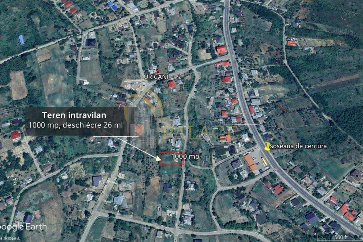 Teren intravilan 1000 mp | Deschidere 26 ml | Uricani â€“ Miroslava - foto 2