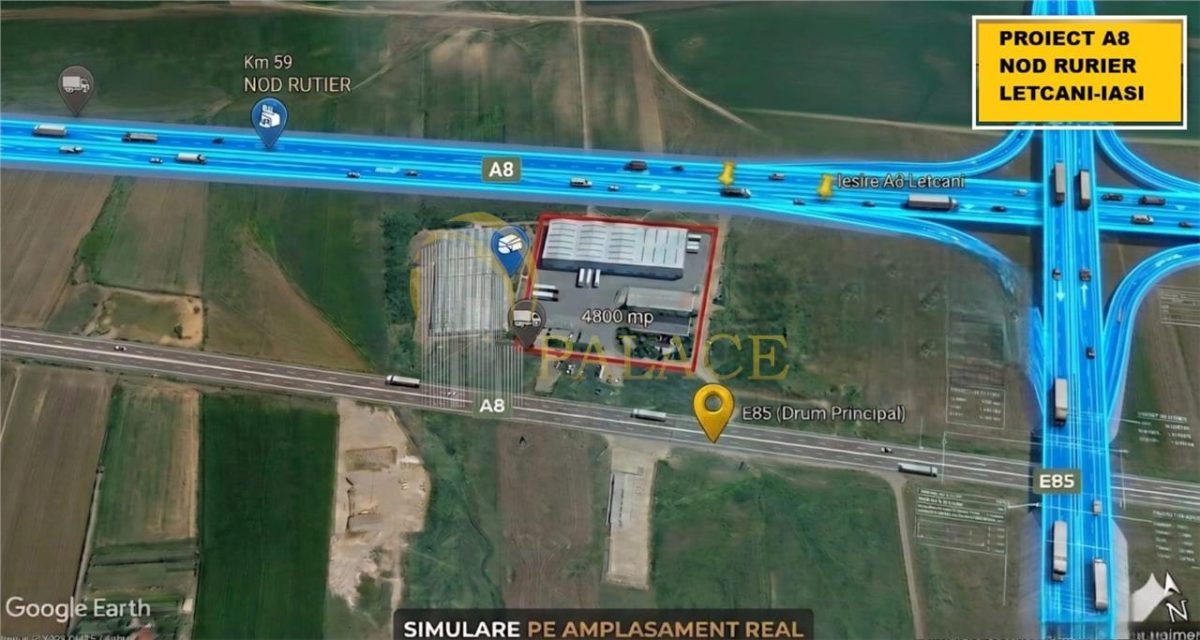 Teren Industrial 4580 mp Letcani, Platforma Betonata - 