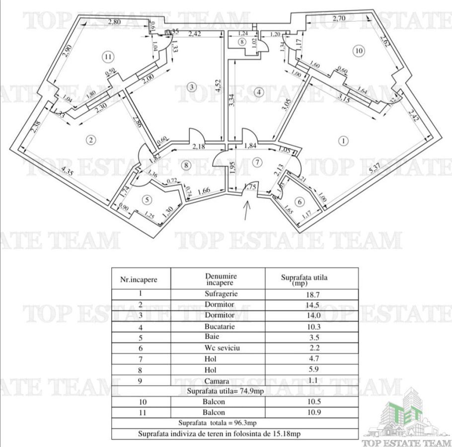Apartament 3 cam. ultracentral - vanzare - Braila - foto 12