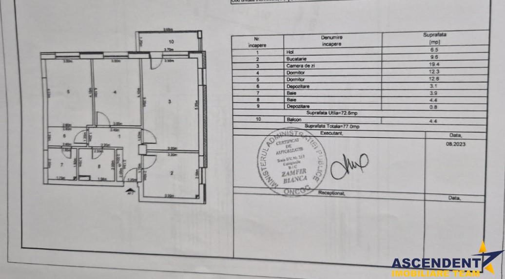 3 camere, etaj1, decomandat, terasa, parcare, Casa Nobel, aria Coresi, Tractorul, Brasov - foto 20