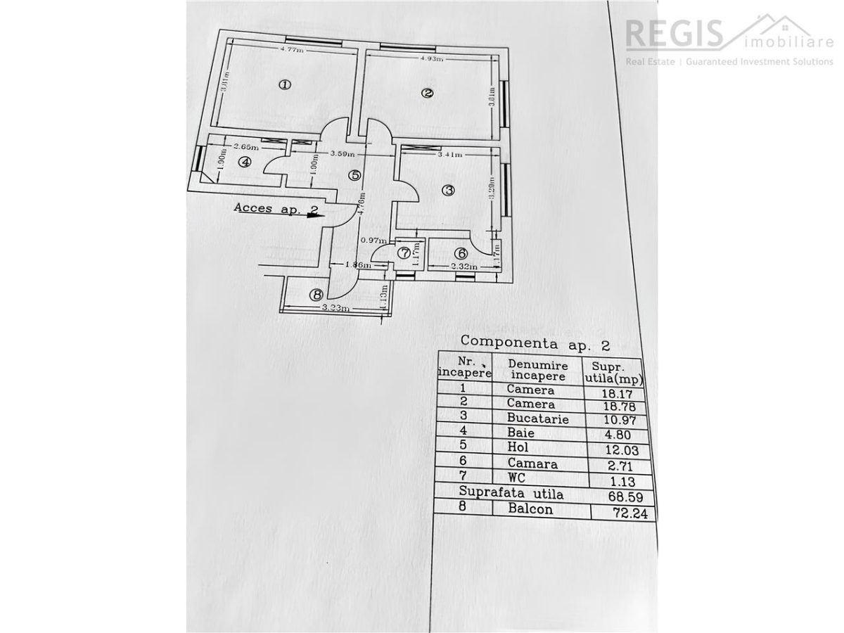 Apartament 2 Camere in Centrul Istoric cu Garaj si Curte - foto 16