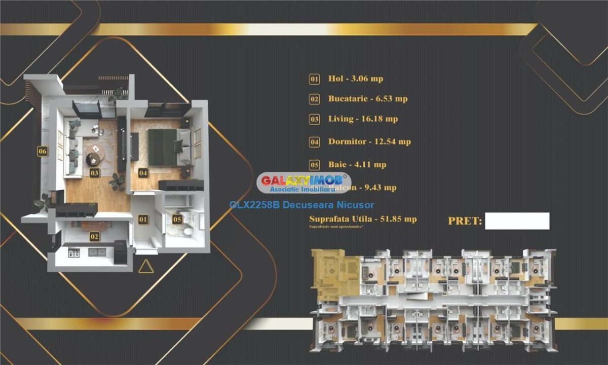 Apartament 2 camere Militari Residence 82.900 euro - foto 13