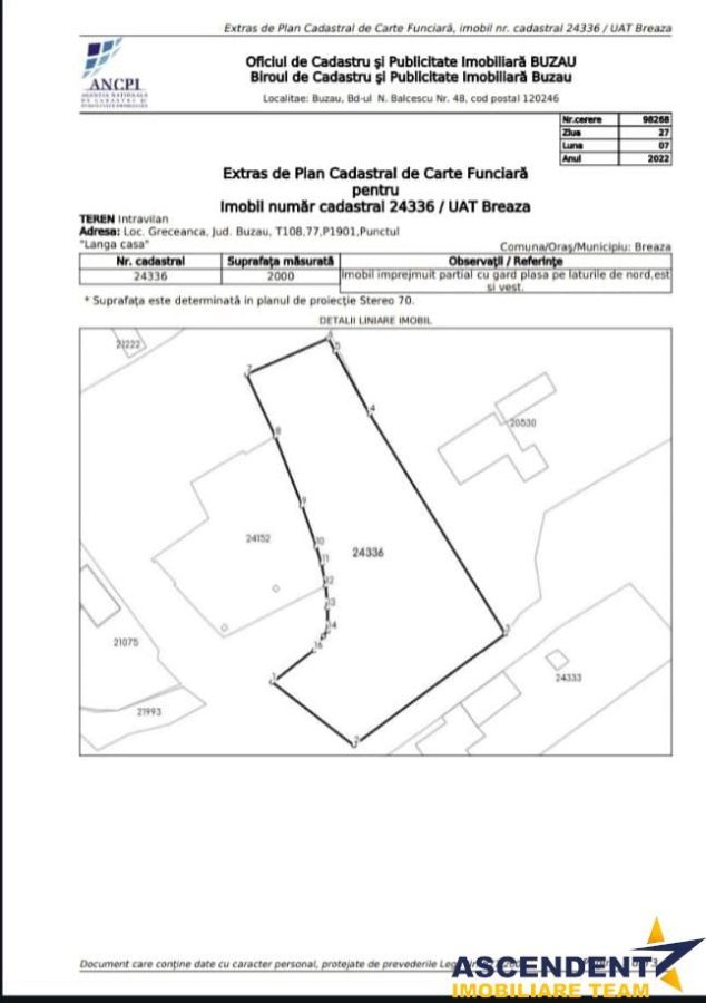 2.000mp teren,acces facil,recomandat constructie casa,Central,Greceanca, Buzau - foto 2