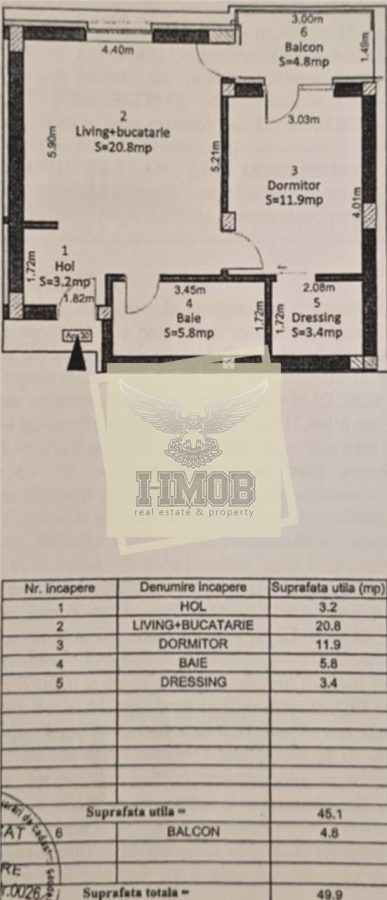 Apartament modern 2 camere balcon pod parcare in Selimbar - foto 13