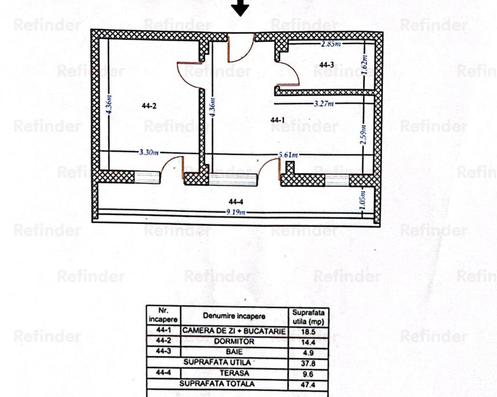 Apartament 2 camere | Titan Trapezului | 47,4 mp | bloc 2020 | - foto 9