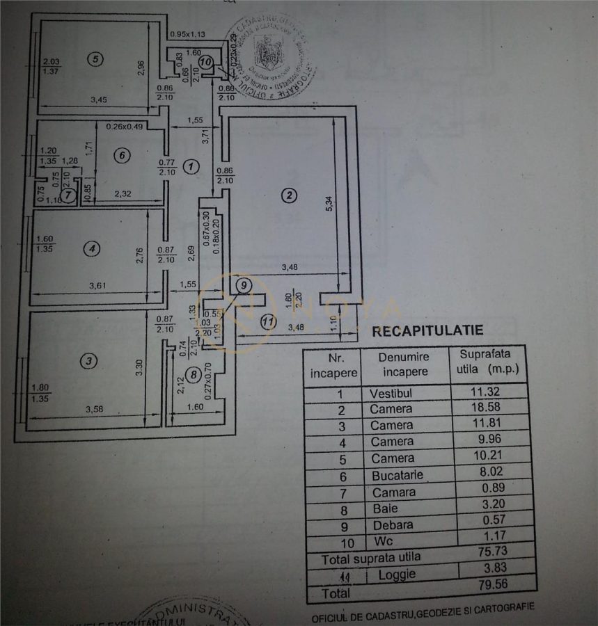 Apartament cu 4 camere 80 mp bloc reabilitat | zona Domenii Turda - foto 15