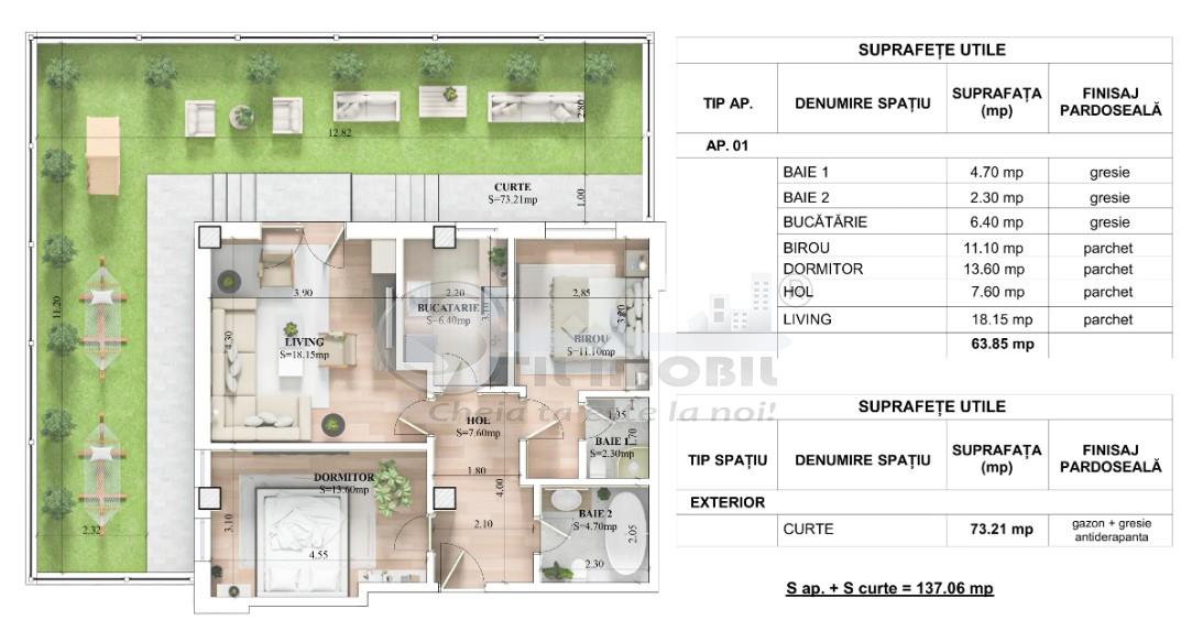 Apartament 3 camere Galata, parter, curte proprie, 2 bai, parcare inclusa,Â comision 0%Â  - foto 9