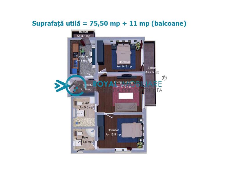 Royal Imobiliare - Inchiriere Apartament LUX Zona Albert - foto 22