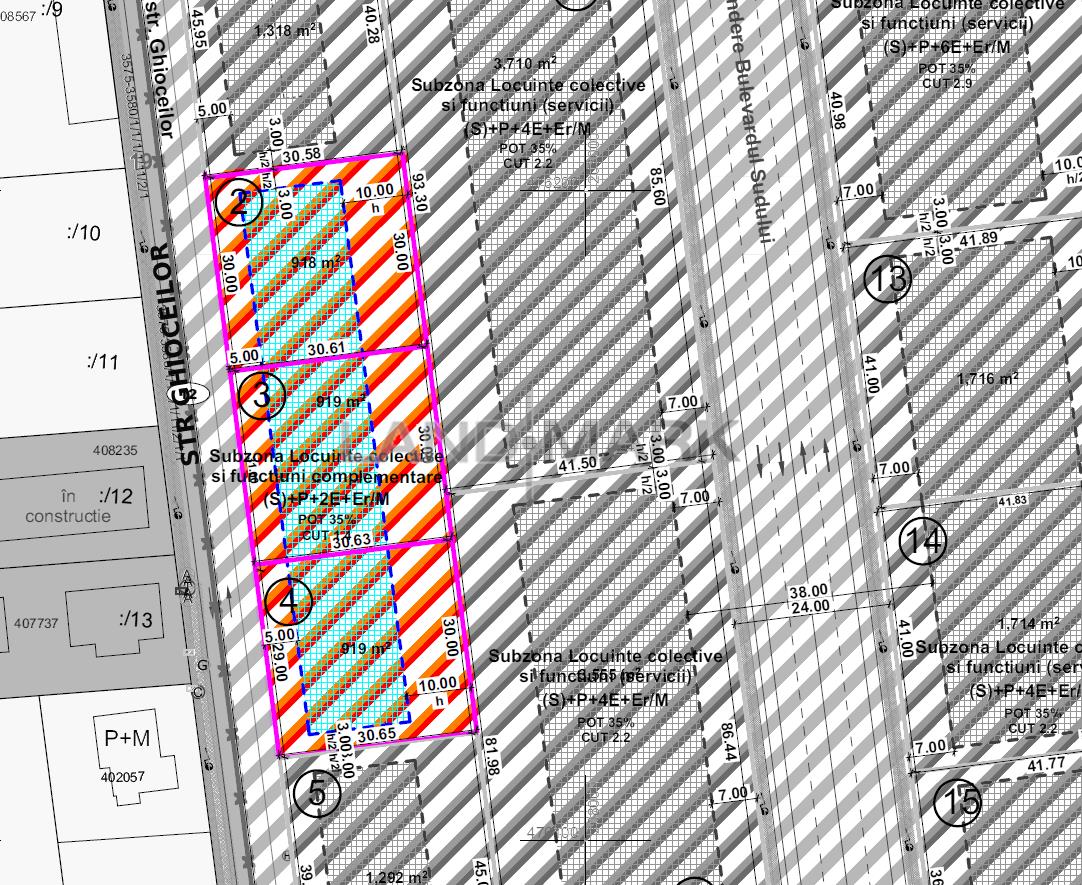 COMISION 0% Teren de BLOC P+2E+Er de vanzare zona Braytim - Girocului - foto 2