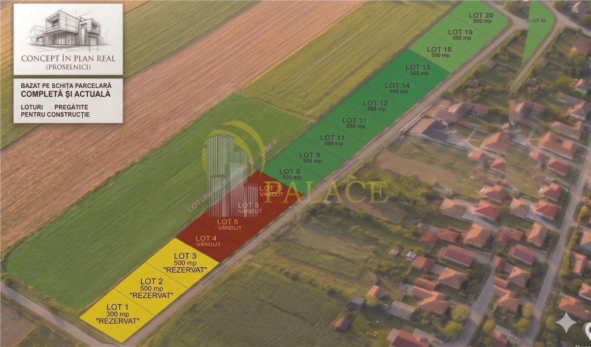 Teren 640 mp, Proselnici, Miroslava - 