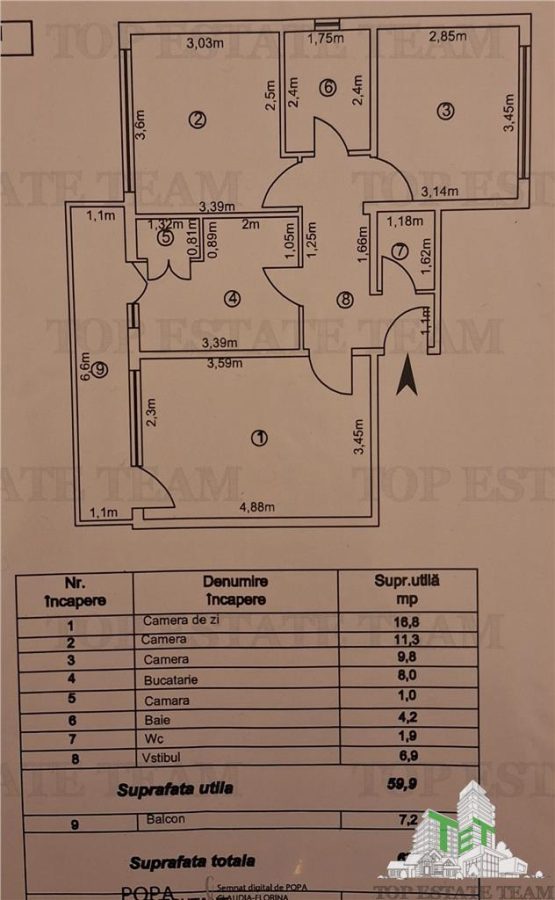 Apartament elegant - 3 cam - vanzare - Obor - Braila - foto 9