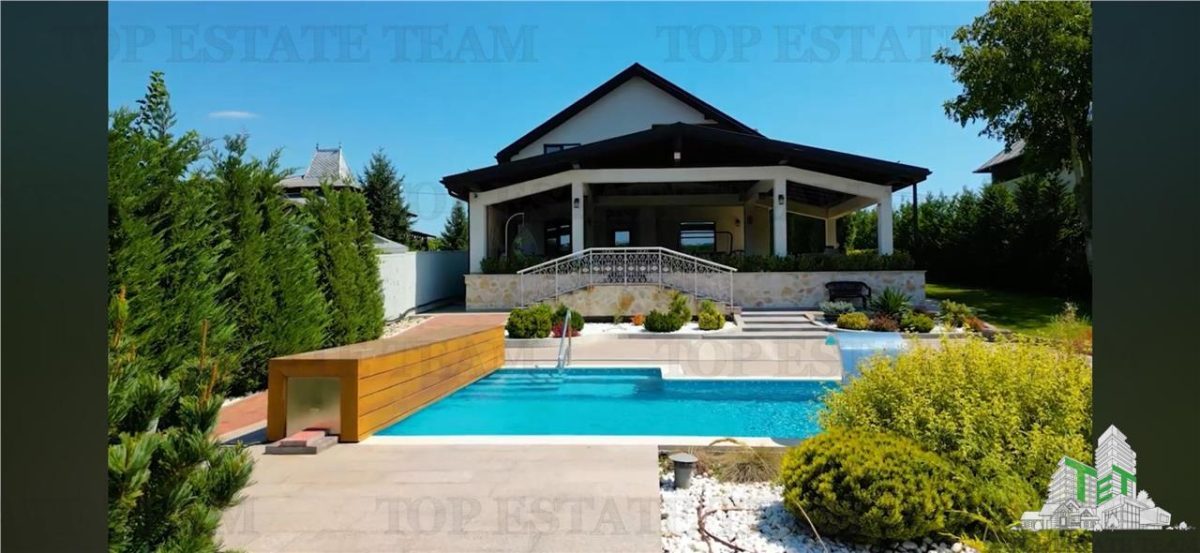 Vila cu deschidere la lac, piscina, garaj inchis - Branesti, Ilfov - 